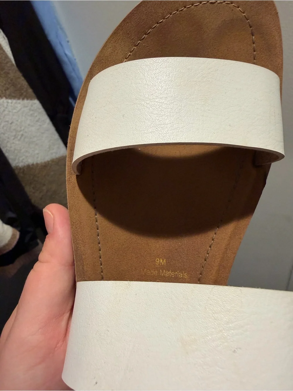 Women’s Double Band White Sandals